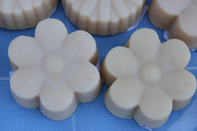An example of the goat soap crafted at Whispering Creek Farm, rural Morristown.