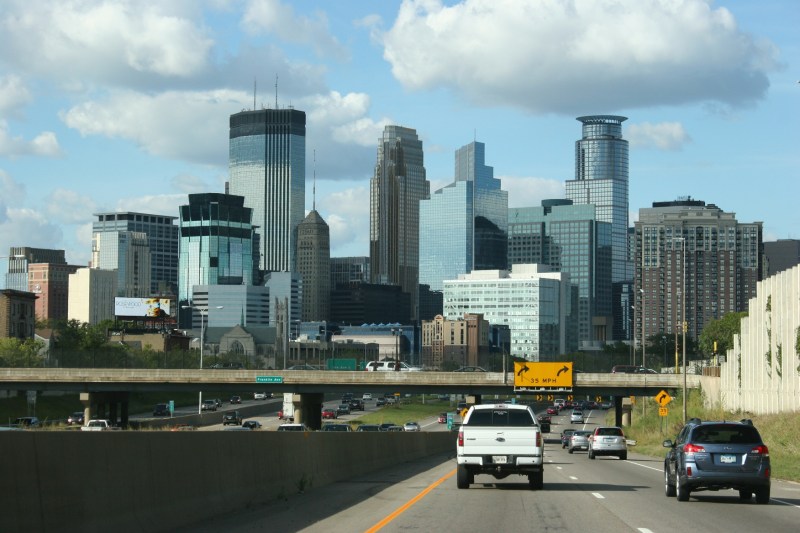 Frame 7: I love this painterly view of the Minneapolis skyline.
