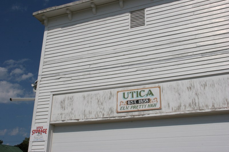 Utica may not have a website, but it has this sign to tell you a bit about the town.