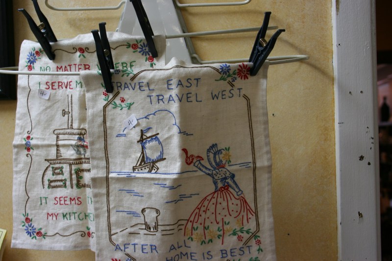 I always appreciate handcrafted, like these embroidered pieces.