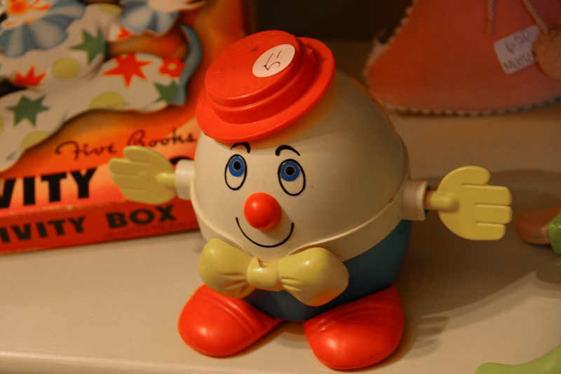 Humpty Dumpty, one of the toys in the toy area.