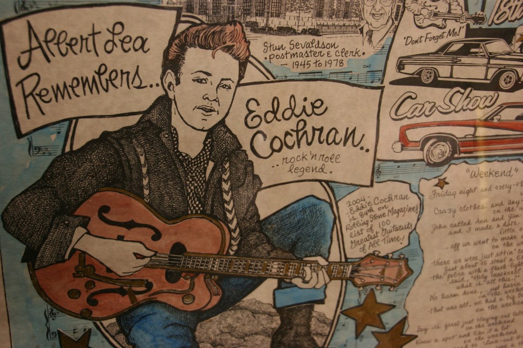 An example of Eloise's Eddie Cochran art.