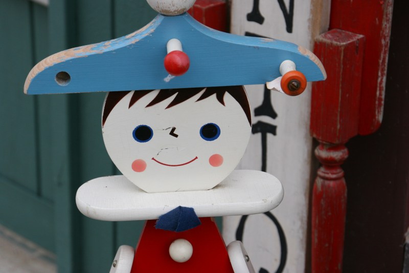 A piece of merchandise showcased outside the store.