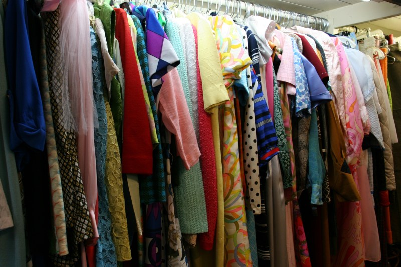 Vintage clothing proved fun to peruse.