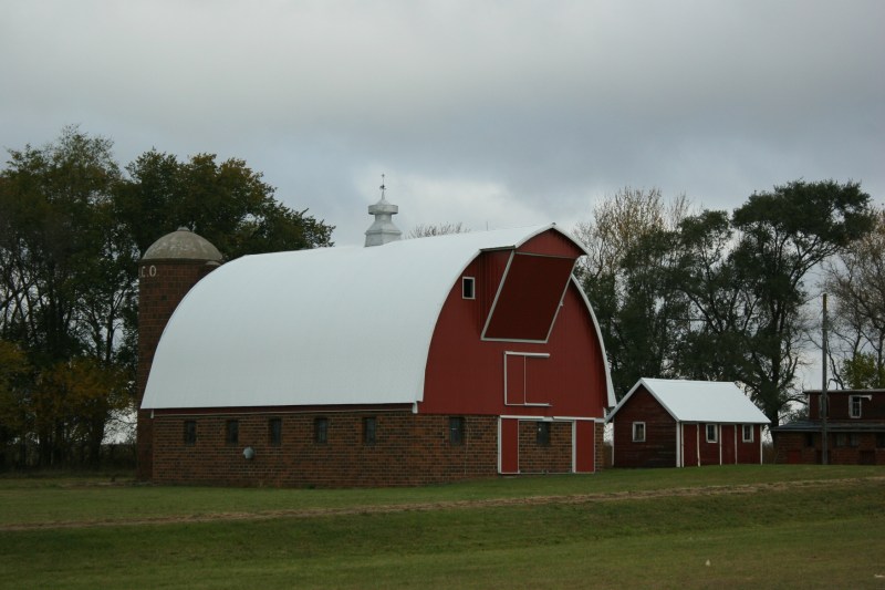 Along U.S. Highway 14 east of Springfield, this brick barn stands strong and tall.