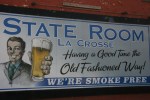 Bars in La Crosse, 115 State Room&nbsp;sign