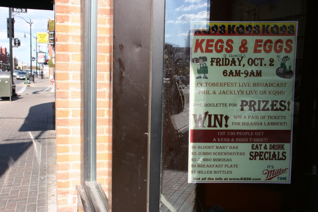 Want booze with your breakfast? During Oktoberfest you could attend Kegs & Eggs, starting at 6 a.m.