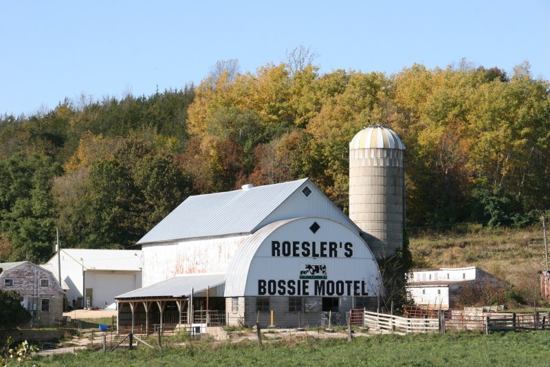 A dairy farm along Highway 14/61 south of La Crosse.