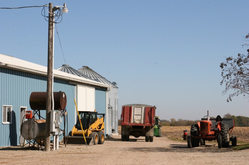 Just down the road from Trinity, harvest is underway at this farm.