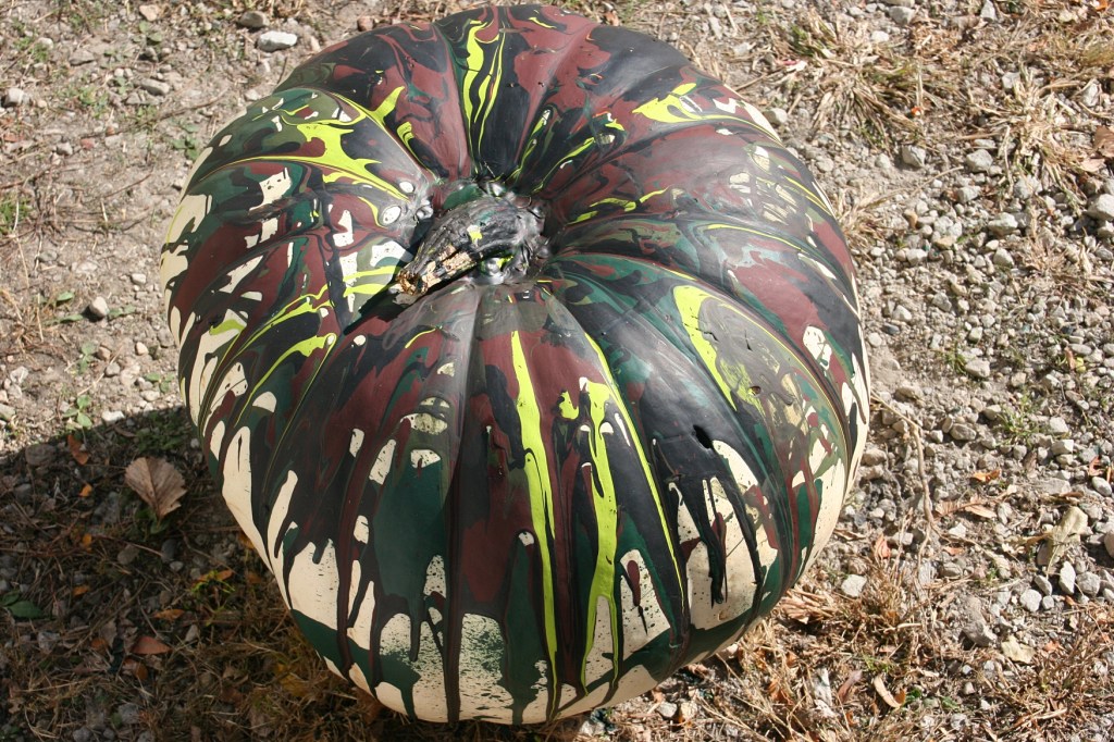 A camo pumpkin.