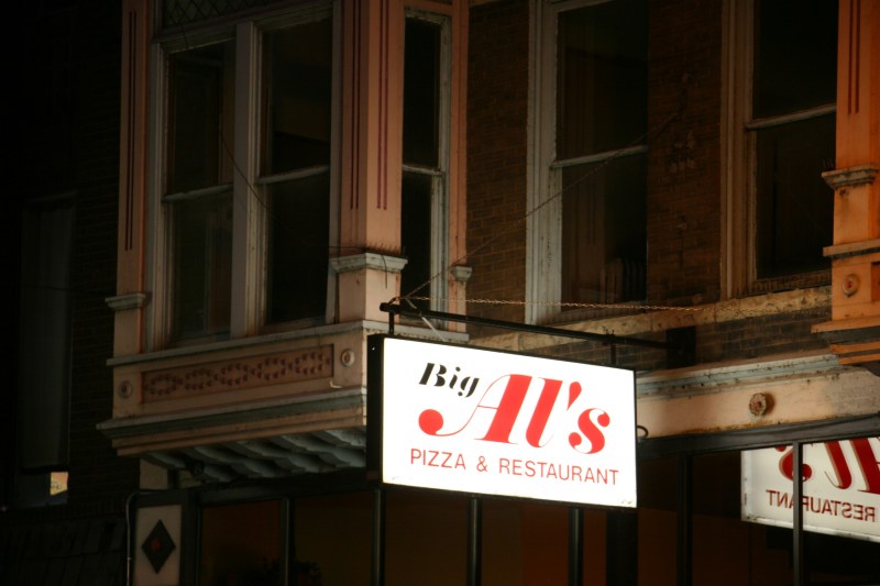 Hungry for pizza? This was a busy place.