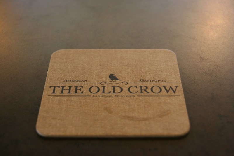 A coaster at The Old Crow. I love the simplistic design and minimalist decor.