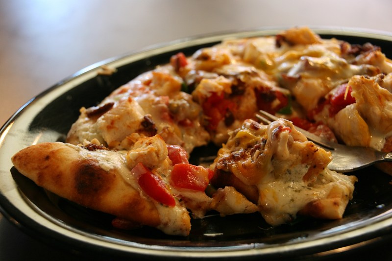 My smoked bacon and chicken flatbread cheddar. I wouldn't expect anything less in Wisconsin.