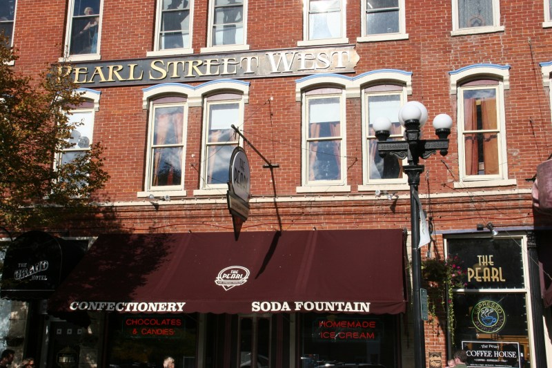 The ice cream and candy shop is housed in the complex known as Pearl Street West.