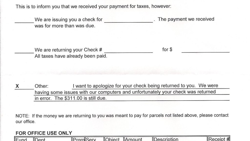 A snippet of the letter I received with identifying info cropped.