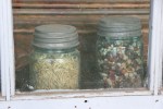 Museum, 30 jars in window