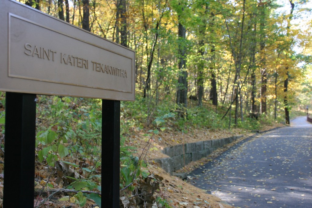 The path winds up the hill toward The Shrine Church and other attractions.