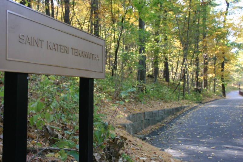 The path winds up the hill toward The Shrine Church and other attractions.