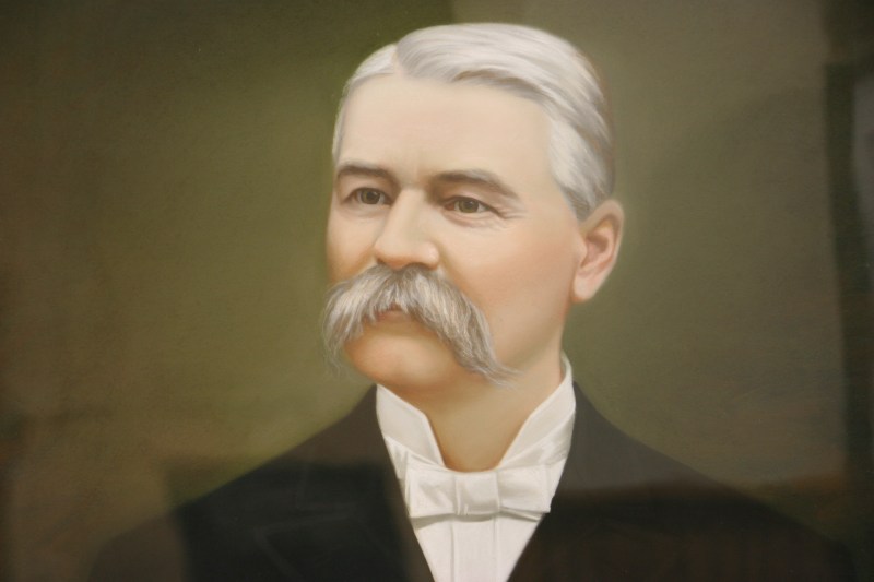 This portrait of founder J.R. Watkins hangs in the museum.