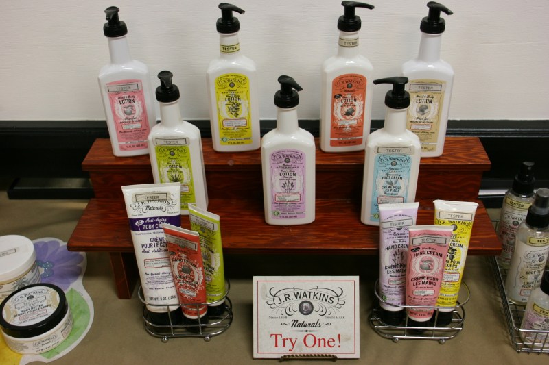 Watkins still sells beauty/healthcare items. These samples are in the store.