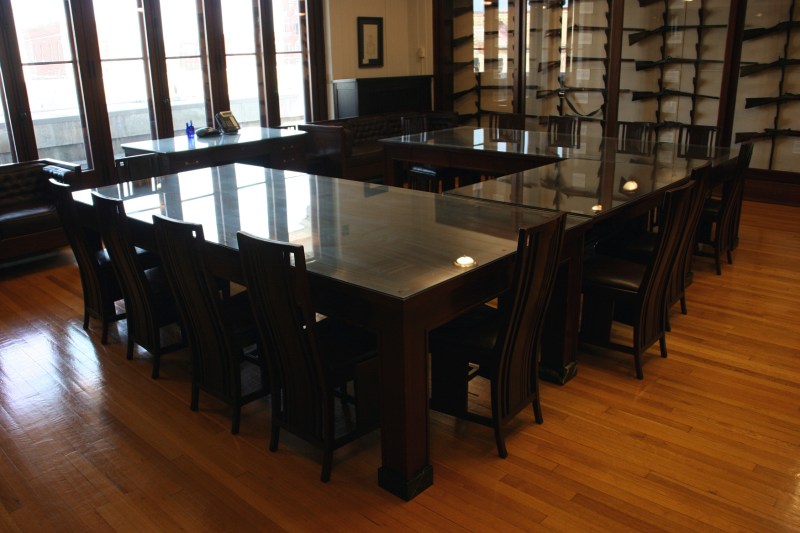 The impressive boardroom.