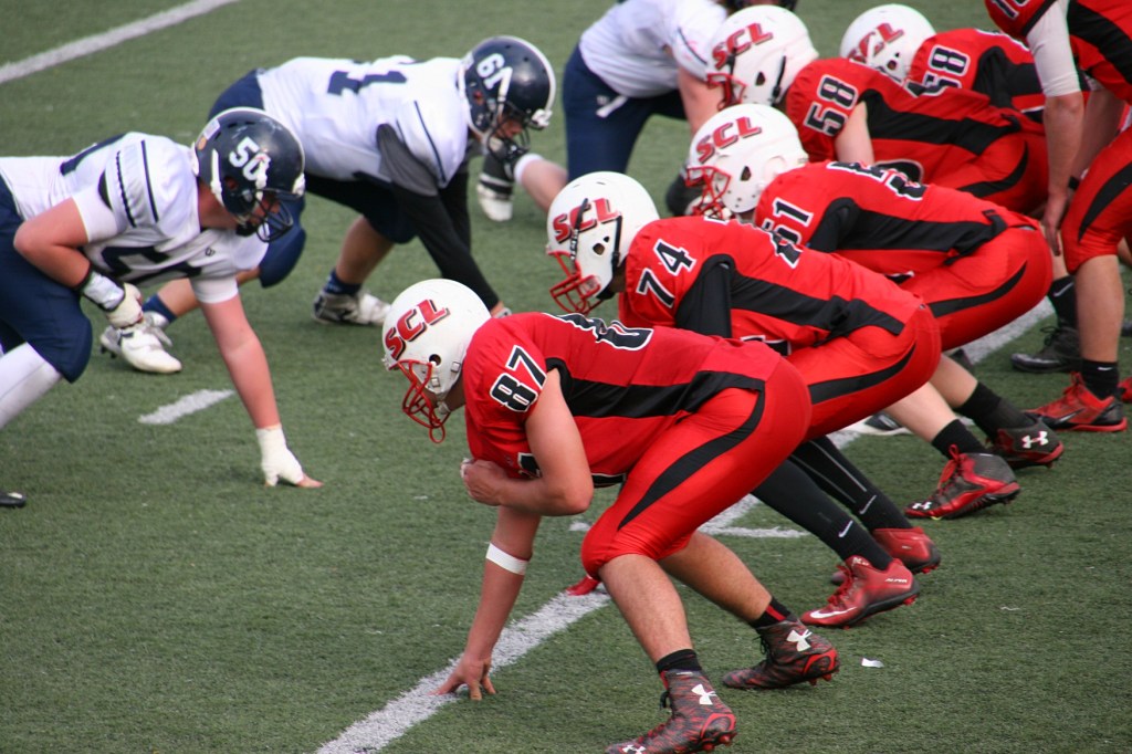 Ready for action...that's my nephew, Stephen, #87 in the front.