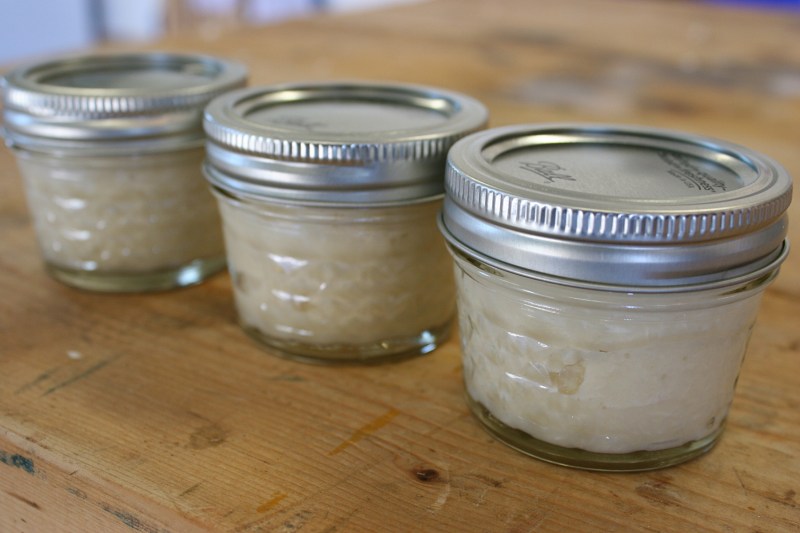 Freshly-processed horseradish from southwestern Minnesota.