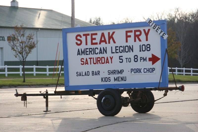 The Legion does not limit its Steak Fry menu to steak. It also includes walleye, pork chops, shrimp, a full salad bar and kids' menu. The next Steak Fry is from 5 - 8 p.m. on November 28.