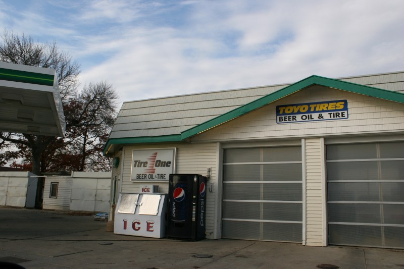 Beer Oil & Tire, not to be confuses with a business that sells beer in addition to oil and tires.