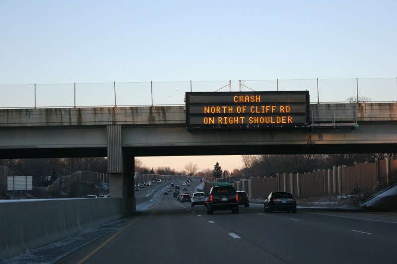 Along Interstate 35 in Burnsville.