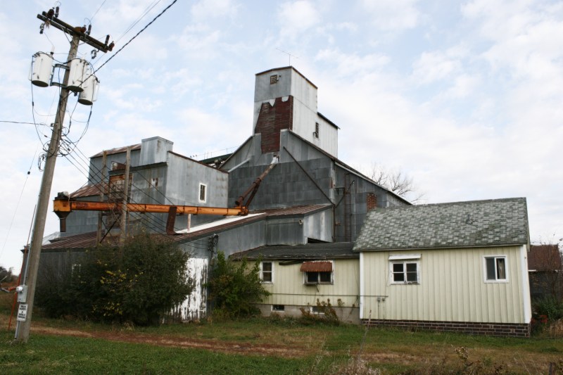The grain elevator in Seaforth, in Redwood County, Minnesota, closed long ago.