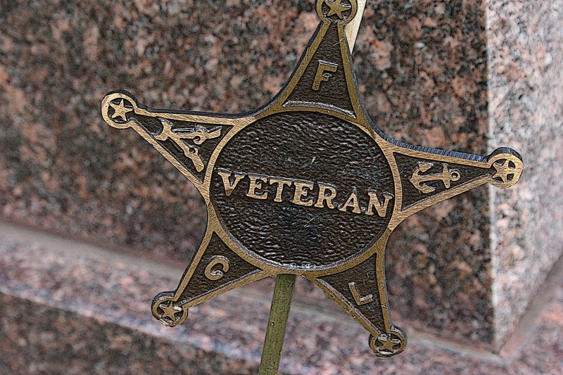 A star marks a veteran's grave in a southern Minnesota cemetery. Minnesota Prairie Roots file photo.