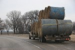 Bales on trailer, 93&nbsp;turning