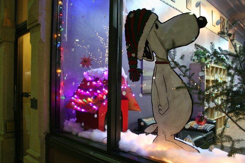 Studio 14 Salon & Spa placed first in the Peanuts themed division of the window decorating competition.