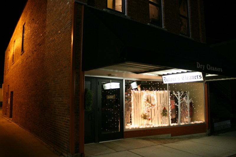 This winter wonderland in the window of Dufour Cleaners was voted the all-around favorite in the holiday window decorating contest.