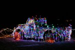 Holiday lights, 15 1939 Ford pick-up truck