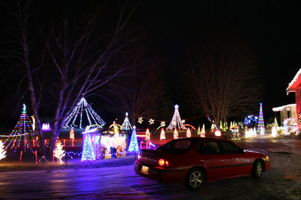 Holiday lights, 17 circling the driveway