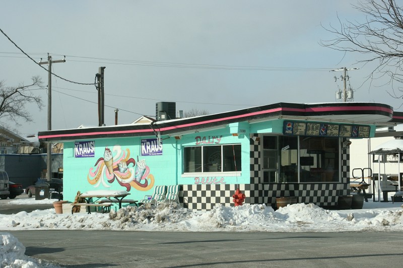 Dairy Delite in Lakeville, photographed on a frigid Saturday afternoon.