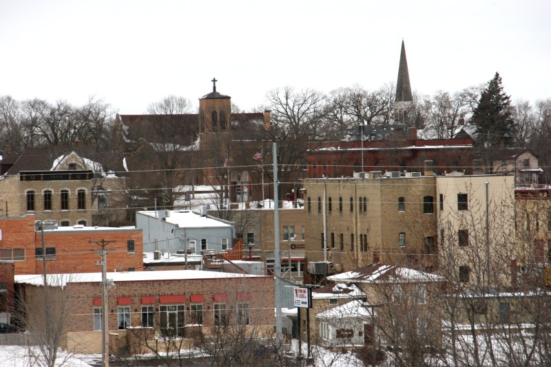 Steeples of First English Lutheran Church and 