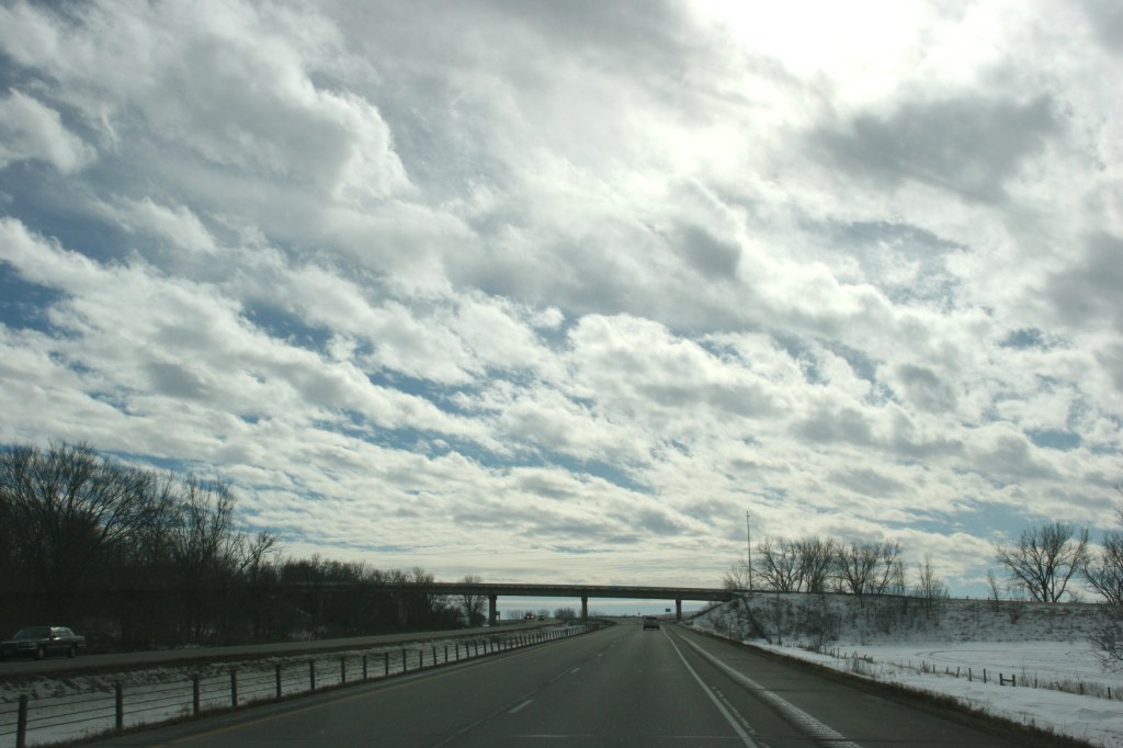 Interstate 35, 11 driving south toward Owatonna