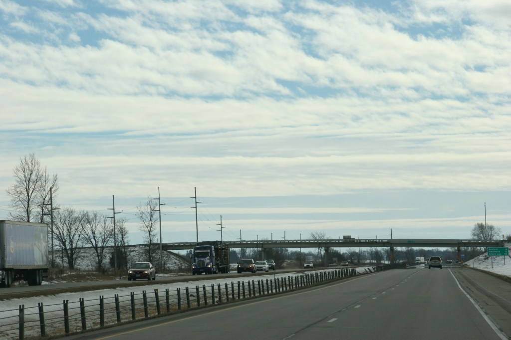 Interstate 35, 6 driving south toward Owatonna