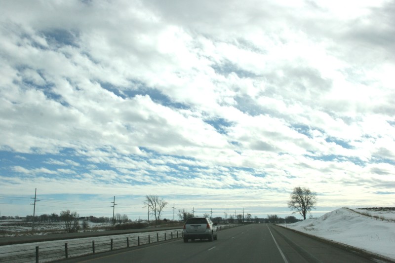 Interstate 35, 7 driving south toward Owatonna