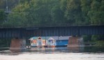 Mississippi River in Winona, 370 boathouses