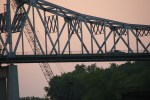 Mississippi River in Winona, 377 bridge close-up
