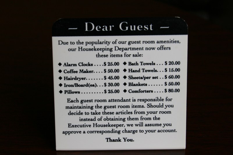 Sign in Winona hotel, 392