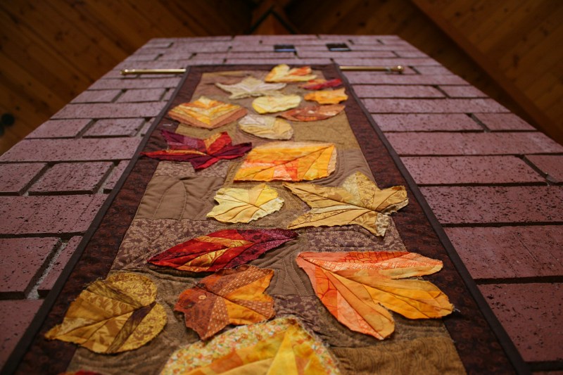 Autumn leaves in fabric...more of God's Creation.