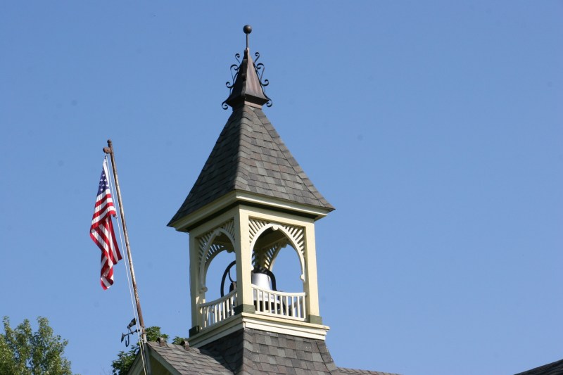 Even the schoolhouse bell tower was restored.