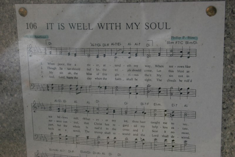 The song: It Is Well With My Soul.