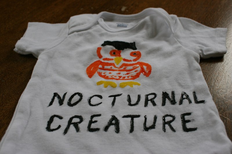 Nocturnal creature onesie, 3