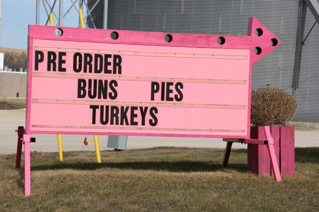 Small town Wanamingo, 44 butcher shop sign
